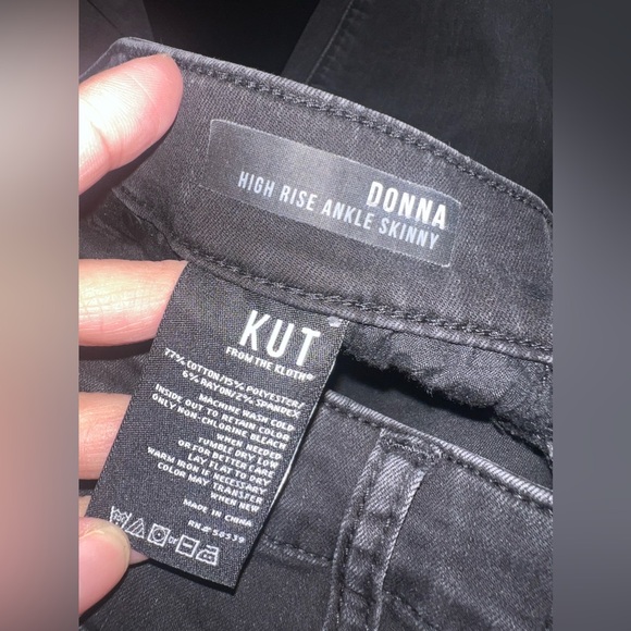 Kut From The Kloth Donna High Rise Ankle Skinny Raw Hem Skinny Jean Size 4 EUC - Picture 5 of 10